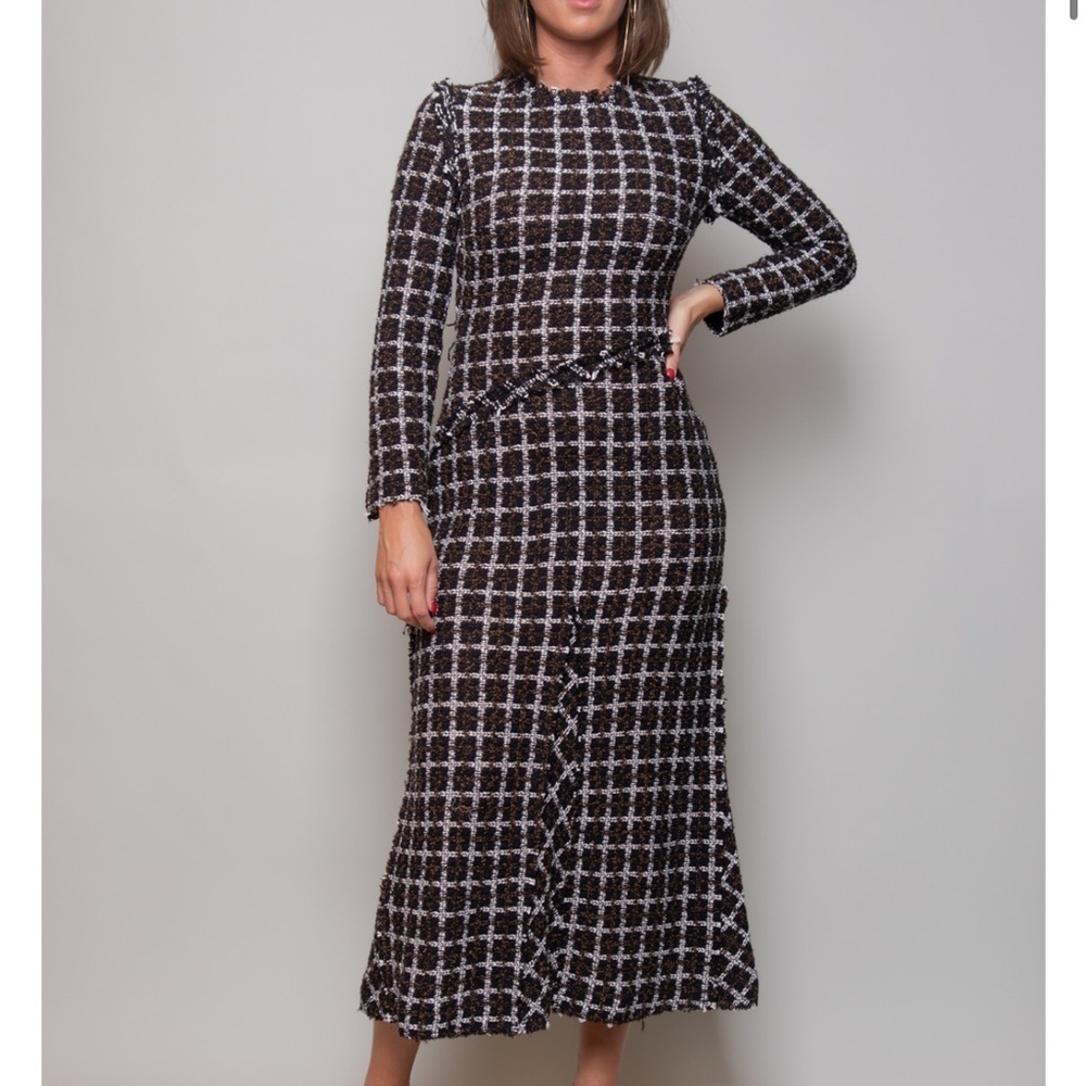 Rodebjer Akande Brown & Black Dress sz XS